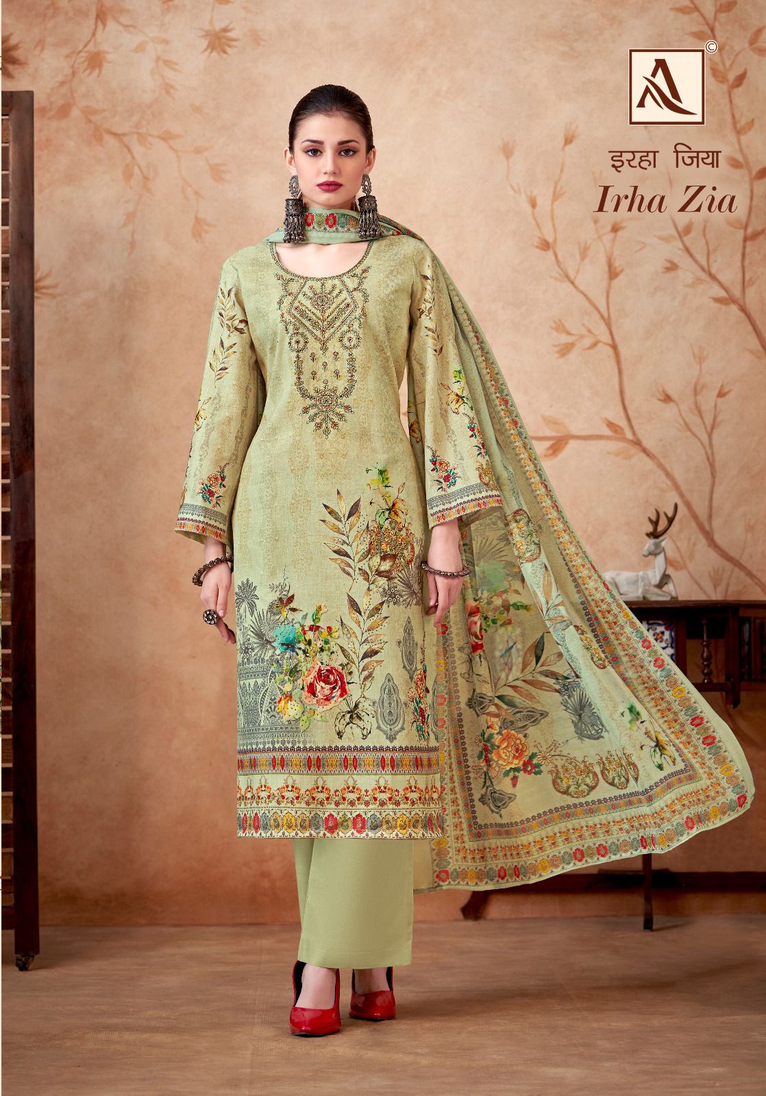 ALOK SUIT IRHA ZIA PURE COTTON SALWAR SUITS SUPPLIER