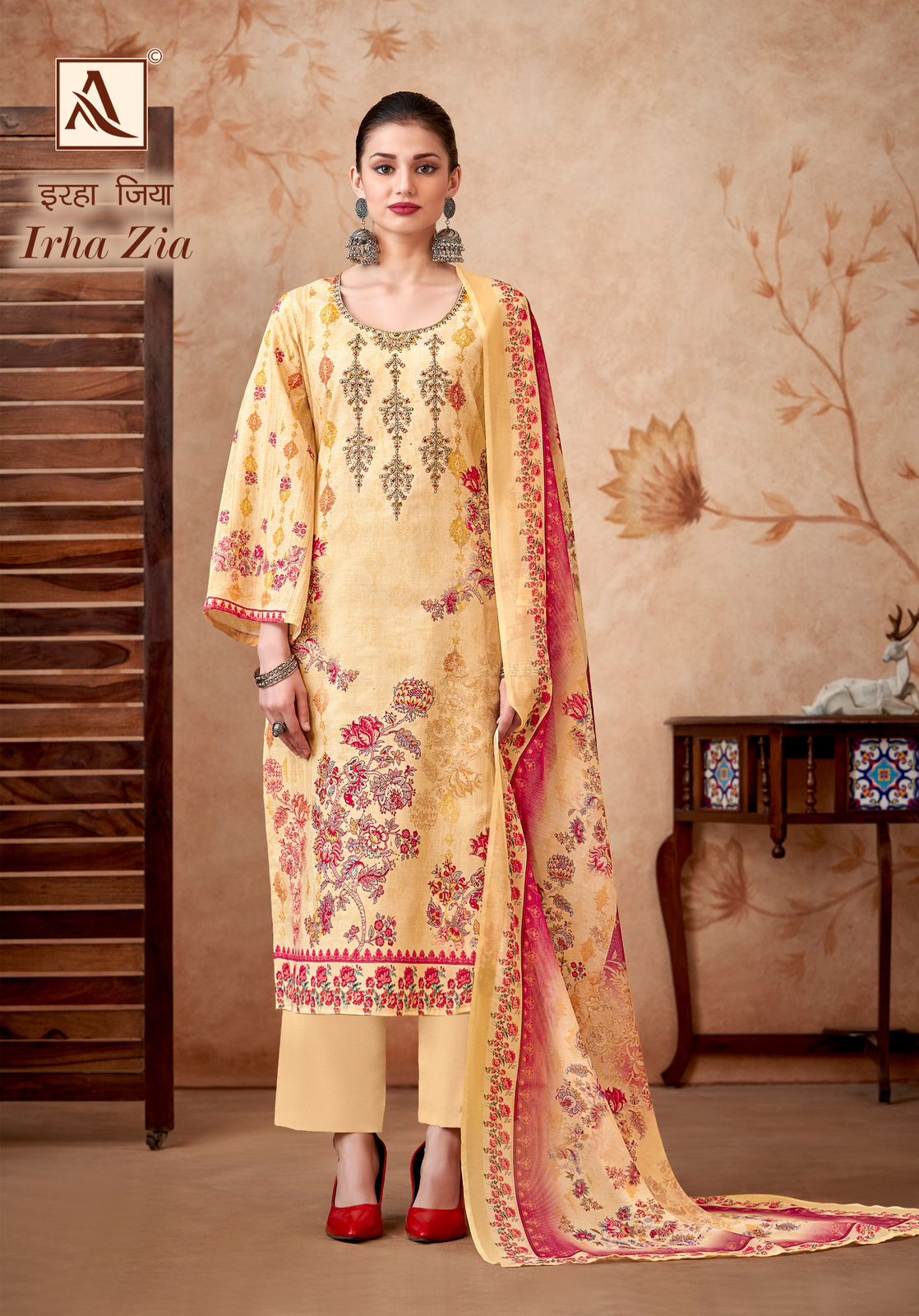 ALOK SUIT IRHA ZIA PURE COTTON SALWAR SUITS SUPPLIER