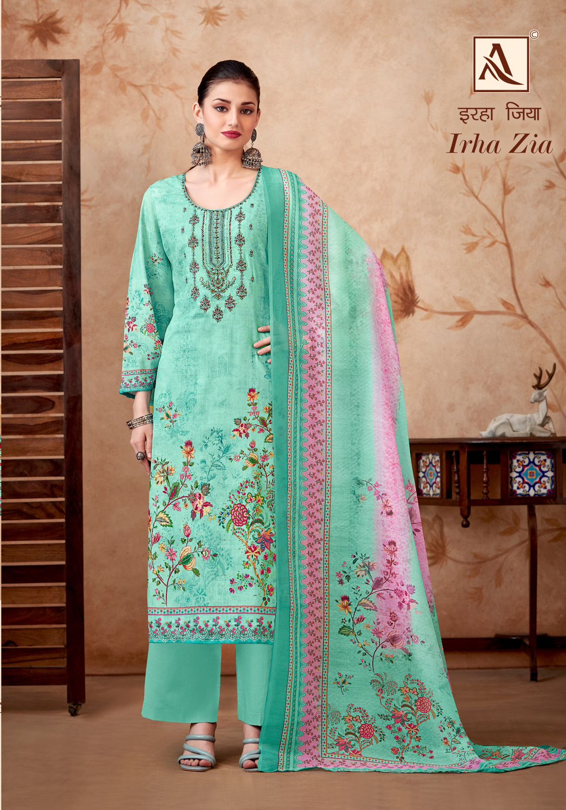 ALOK SUIT IRHA ZIA PURE COTTON SALWAR SUITS SUPPLIER