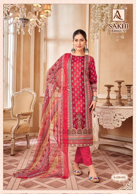 ALOK SUIT SAKHI EDITION 12 PURE ZAM SUITS SAPPLIER