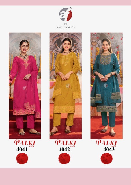 ANJU FABRICS PALKI VOL 4 READYMADE KURTIS CATALOG