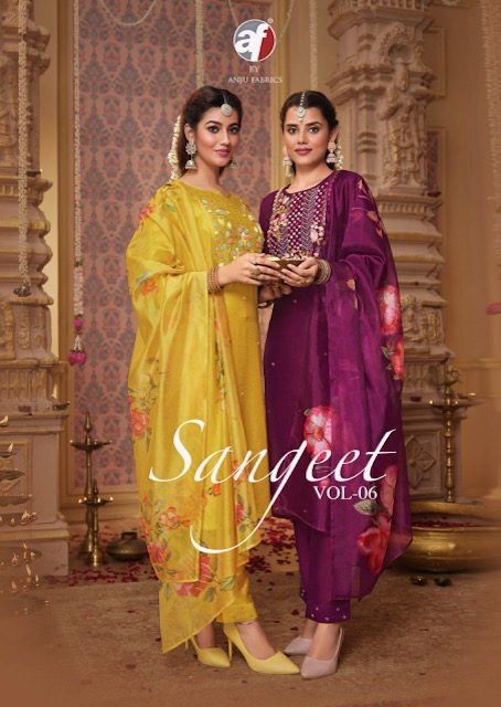 ANJU FABRICS SANGEET VOL 6 READYMADE KURTIS CATALOG