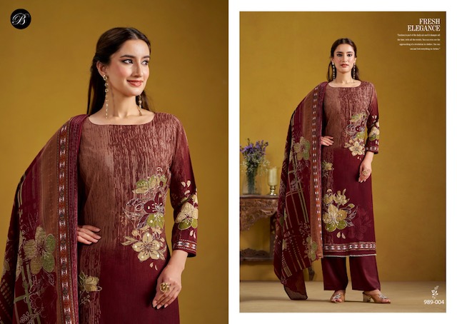 BELLIZA DESIGNER STUDIO LAMHE PURE VISCOSE REYON SUITS