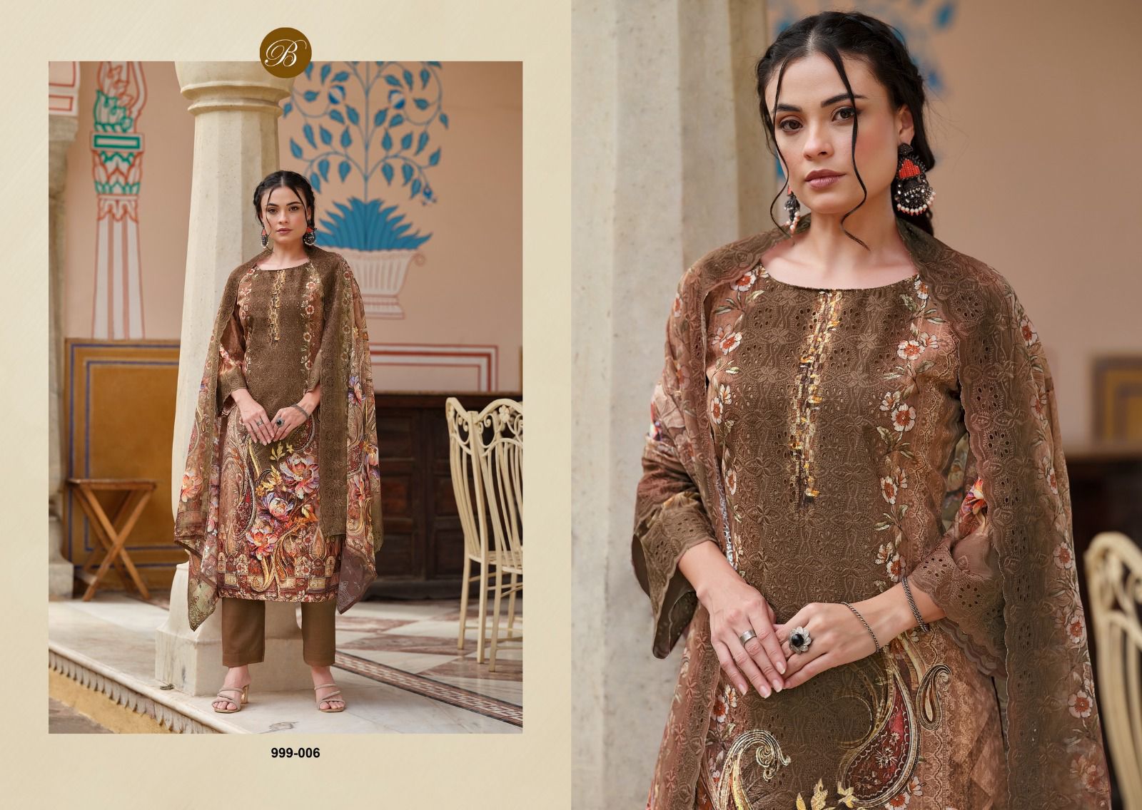 BELLIZA DESIGNER STUDIO NAKKASHI PURE COTTON SUITS