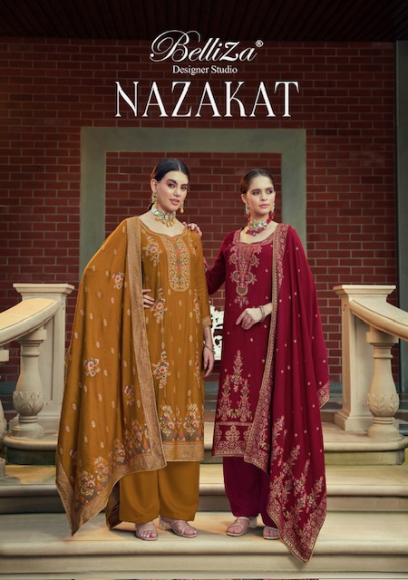 BELLIZA DESIGNER STUDIO NAZAKAT PURE PASHMINA WOOLLEN SUITS