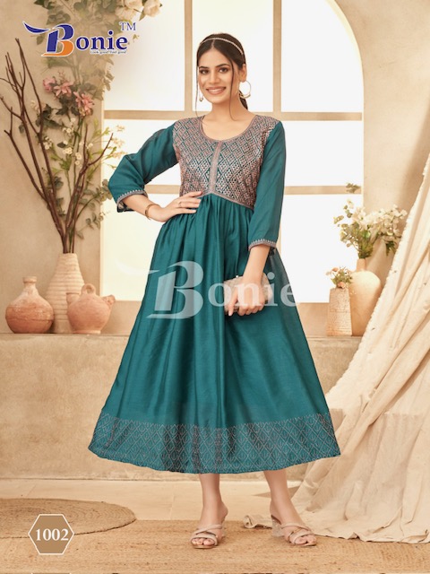 BONIE JIVIKA FANCY GHERA KURTI MANUFACTURER