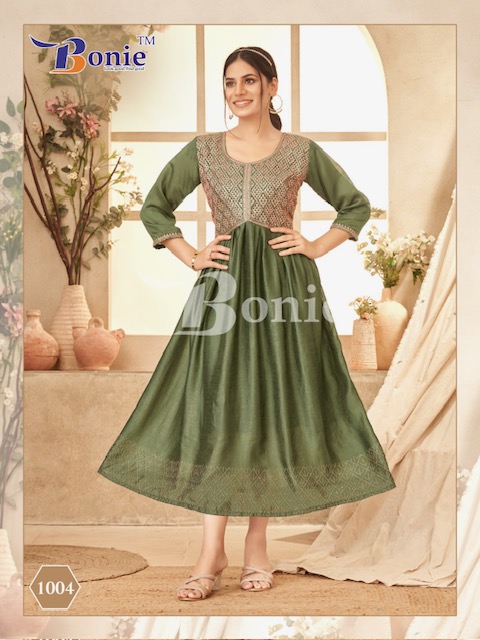 BONIE JIVIKA FANCY GHERA KURTI MANUFACTURER