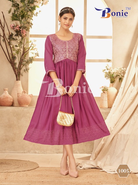 BONIE JIVIKA FANCY GHERA KURTI MANUFACTURER