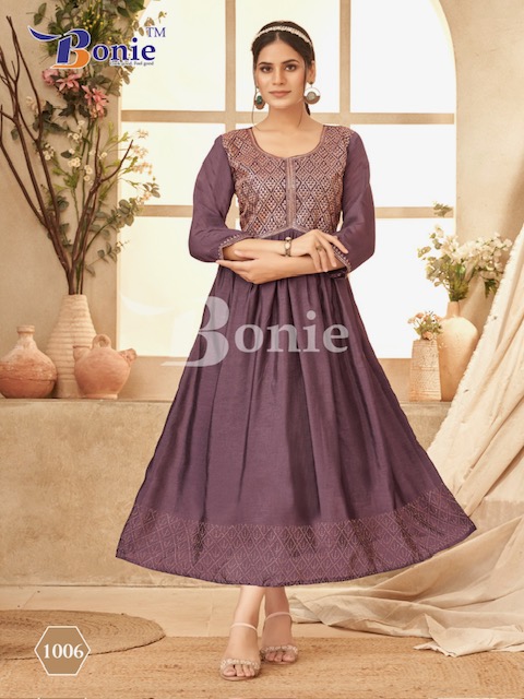 BONIE JIVIKA FANCY GHERA KURTI MANUFACTURER