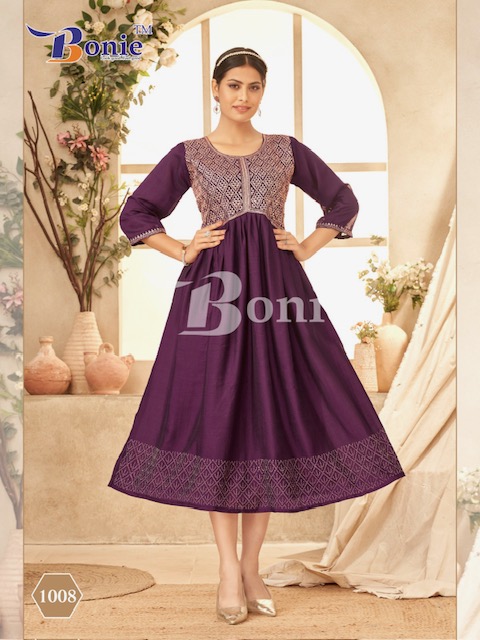 BONIE JIVIKA FANCY GHERA KURTI MANUFACTURER