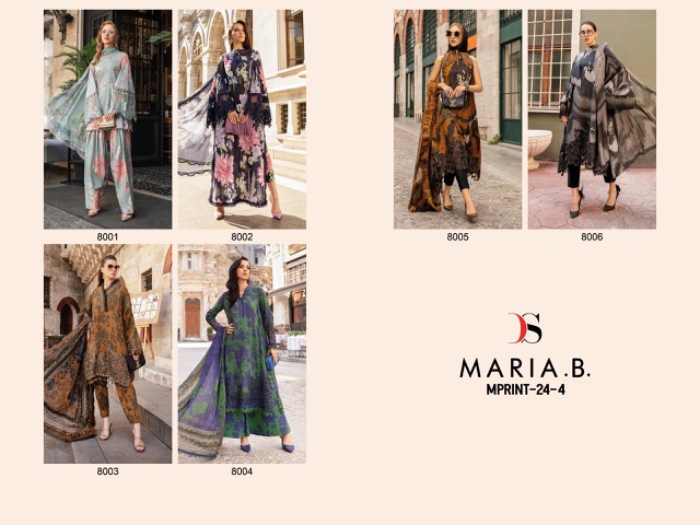 DEEPSY SUITS MARIA B MPRINT 24-4 PAKISTANI SUITS CATALOG