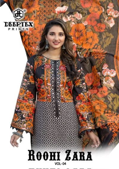 DEEPTEX PRINTS ROOHI ZARA VOL 4 PURE LAWN SUITS