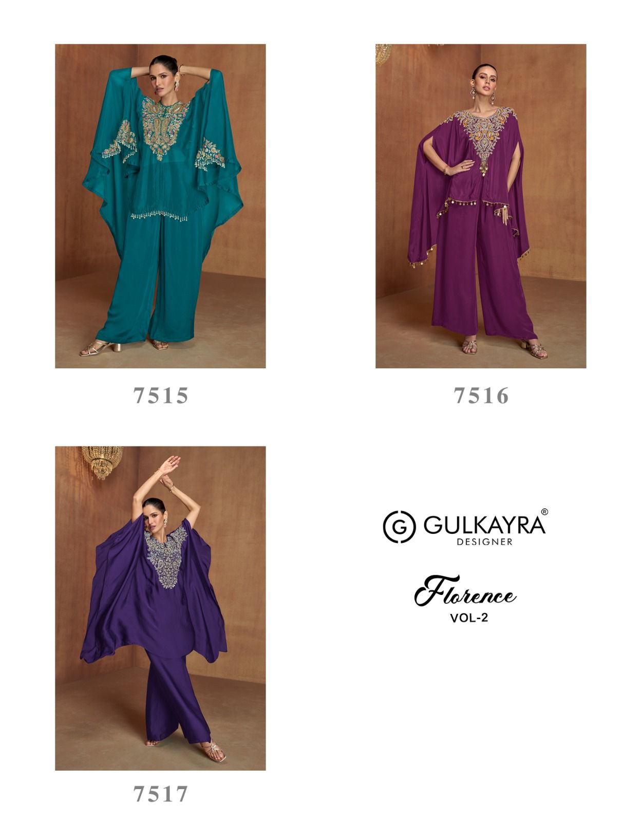 GULKAYRA DESIGNER FLORENCE VOL 2 SILK EMBROIDERY SUITS