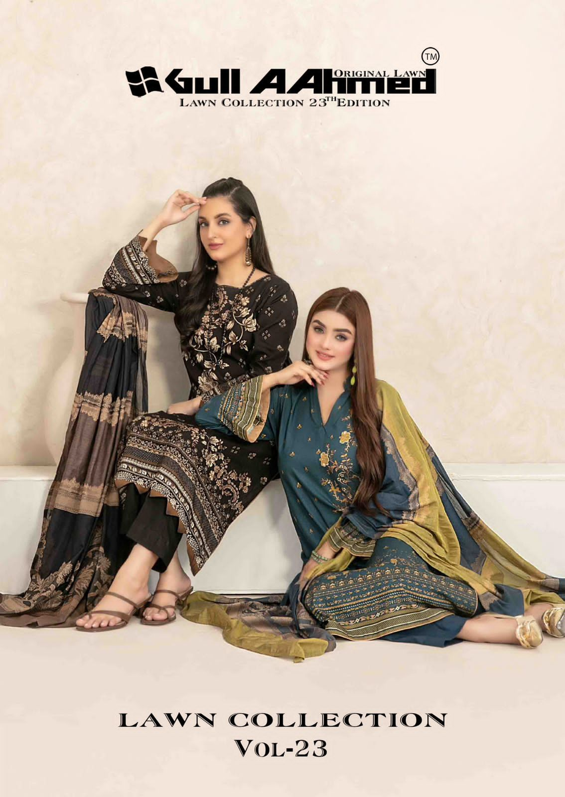 GULL AAHMED VOL 23 LAWN COLLETION SUITS WHOLESALE