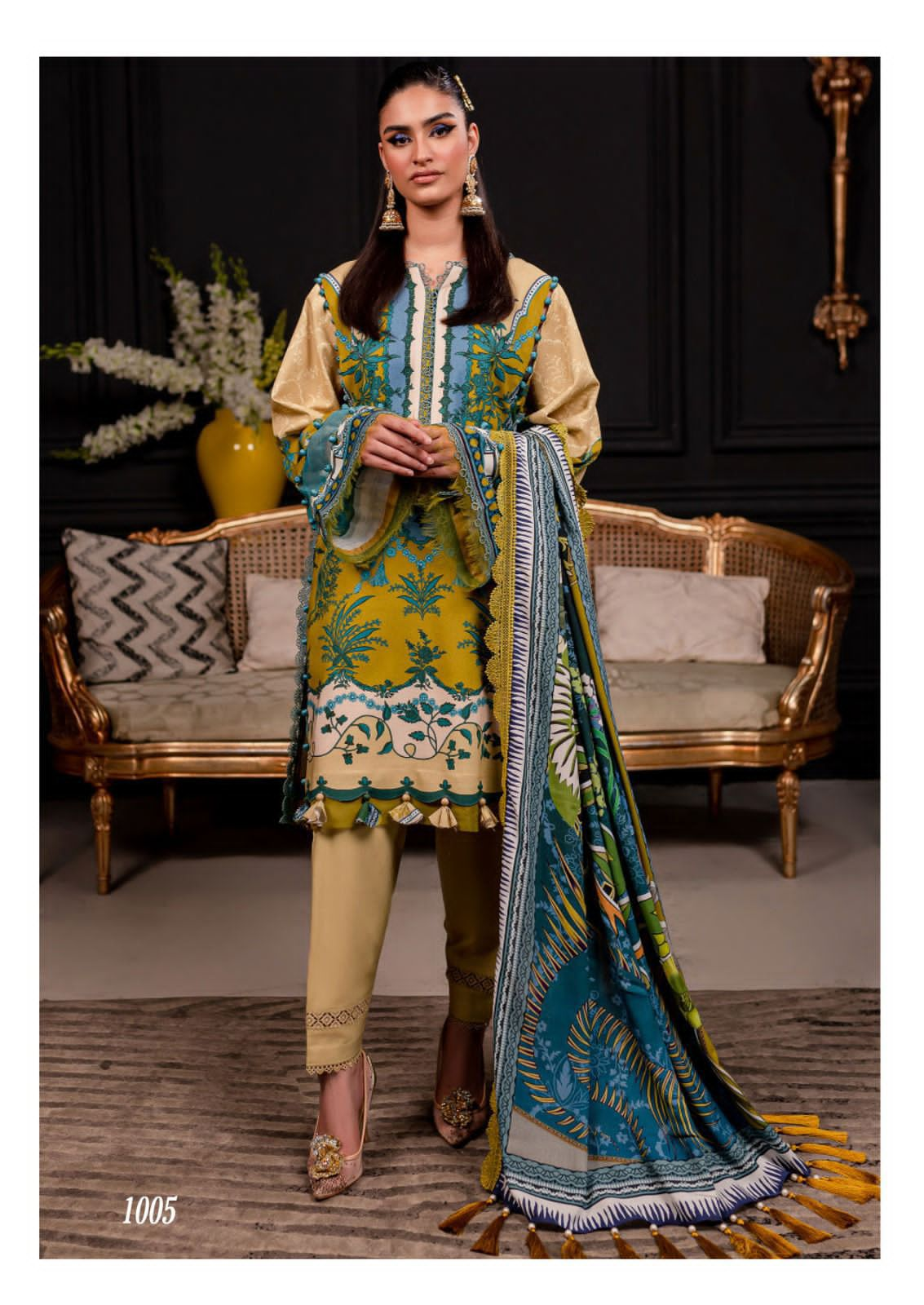 HALA AZURE COTTON SALWAR SUITS WHOLESALE