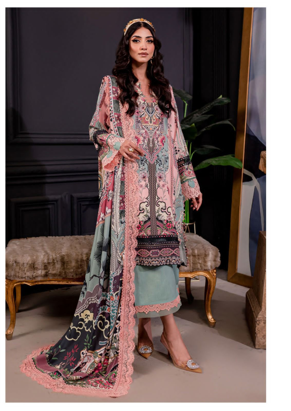 HALA AZURE COTTON SALWAR SUITS WHOLESALE