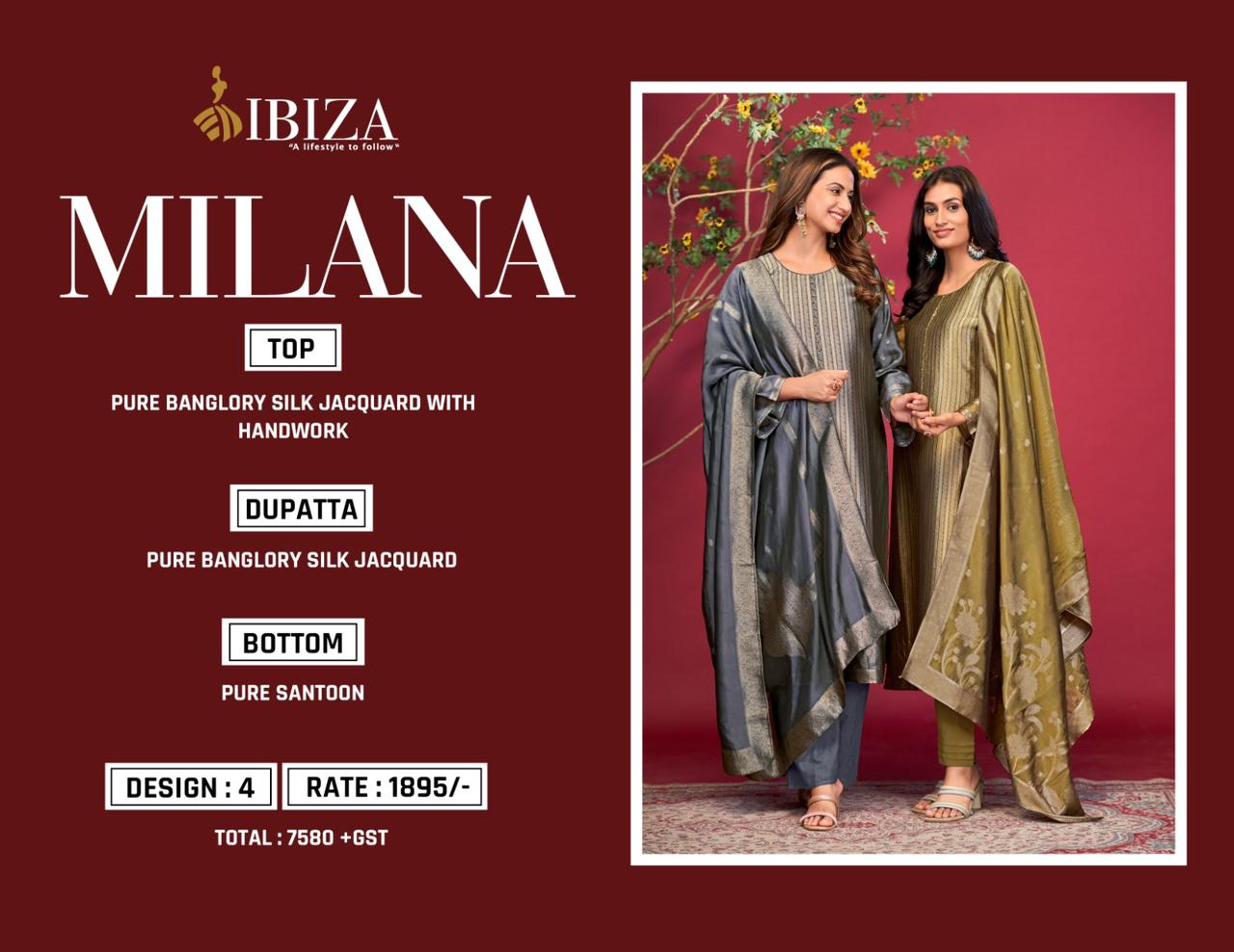 IBIZA MILANA PURE BANGLORY SILK SALWAR KAMEEZ