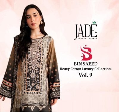 JADE BIN SAEED VOL 9 COTTON KARACHI SUITS SUPPLIER