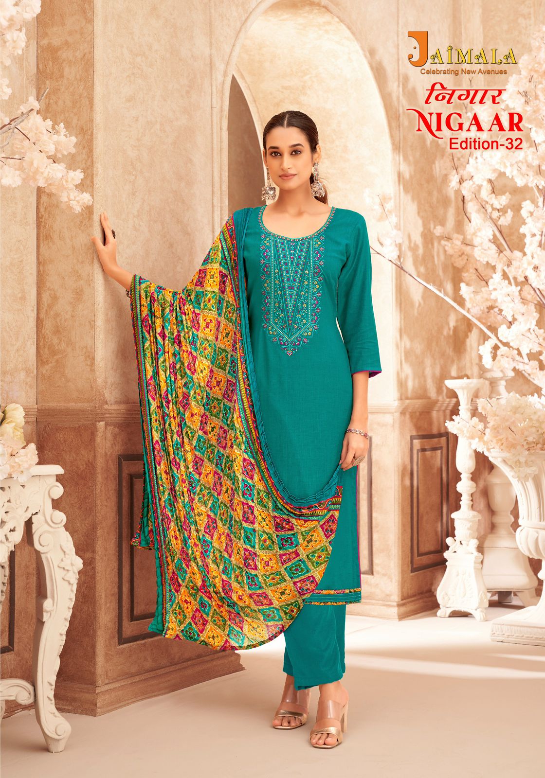 JAIMALA NIGAAR EDITION 32 PURE RAYON SUITS WHOLESALE