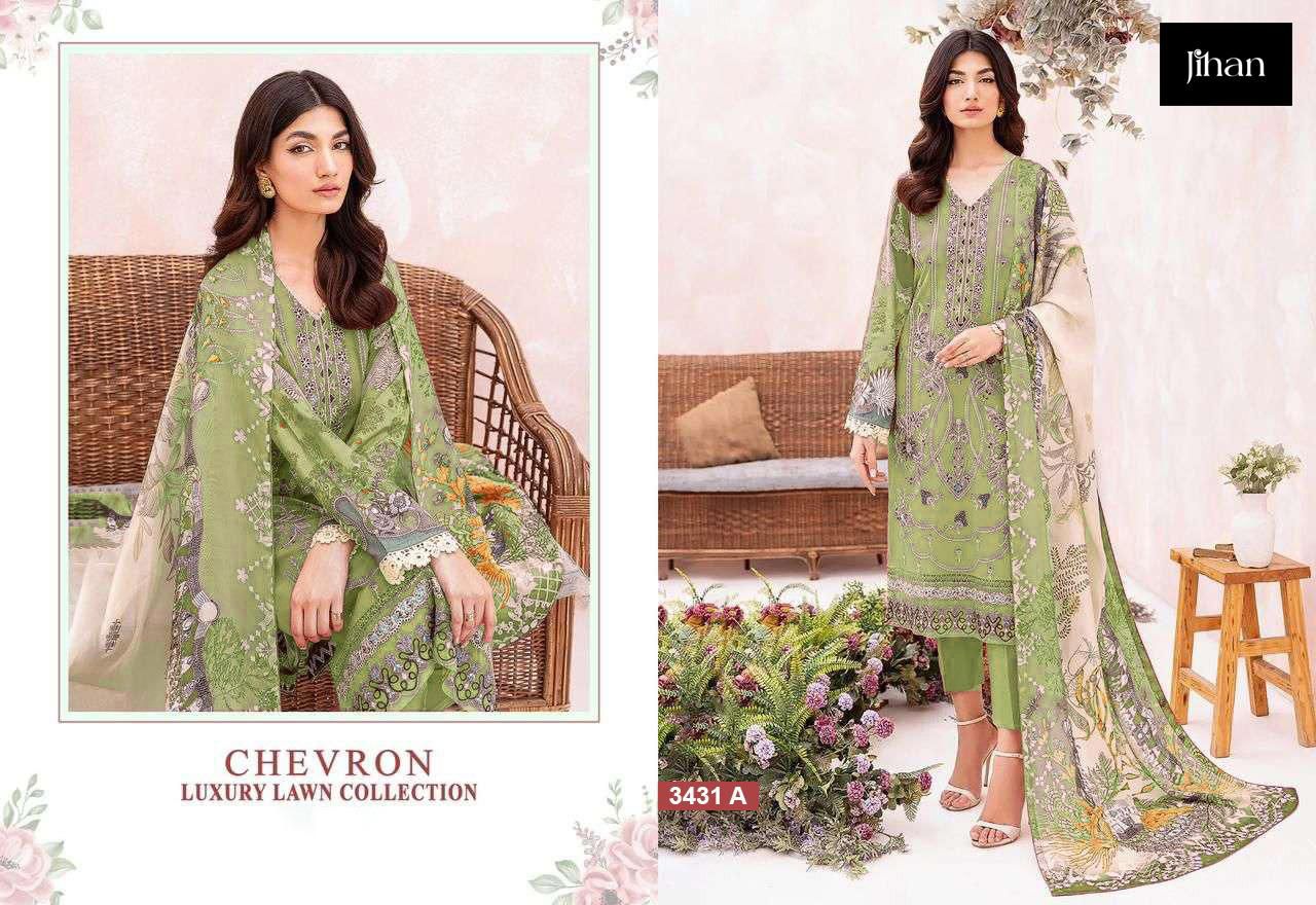 JIHAN 3431, 3432, 3433 CHEVRON LUXURY LAWN COLLECTION