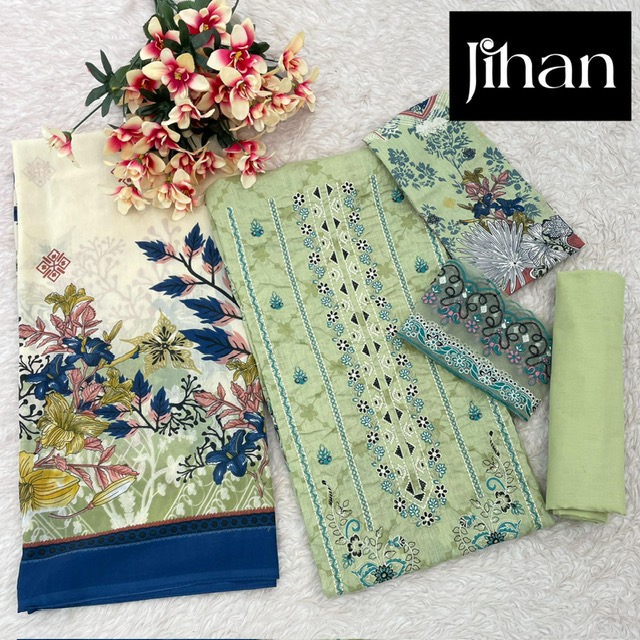 JIHAN 3431, 3432, 3433 CHEVRON LUXURY LAWN COLLECTION