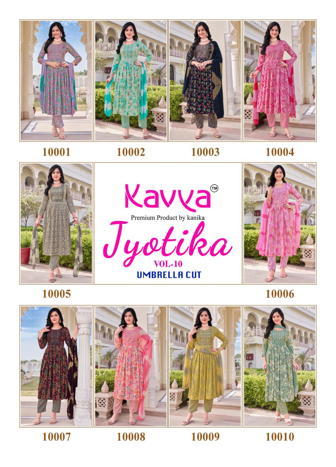 KAVYA JYOTIKA VOL 10 UMBRELLA CUT KURTI IN INDIA