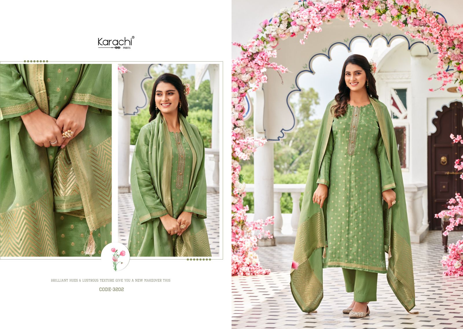 KESAR KARACHI BAHAAR PURE KANJIVARAM SALWAR SUITS