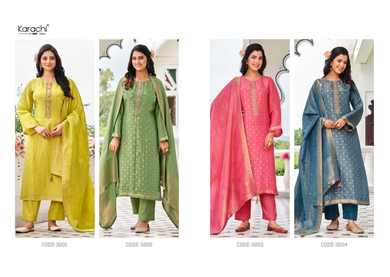 KESAR KARACHI BAHAAR PURE KANJIVARAM SALWAR SUITS