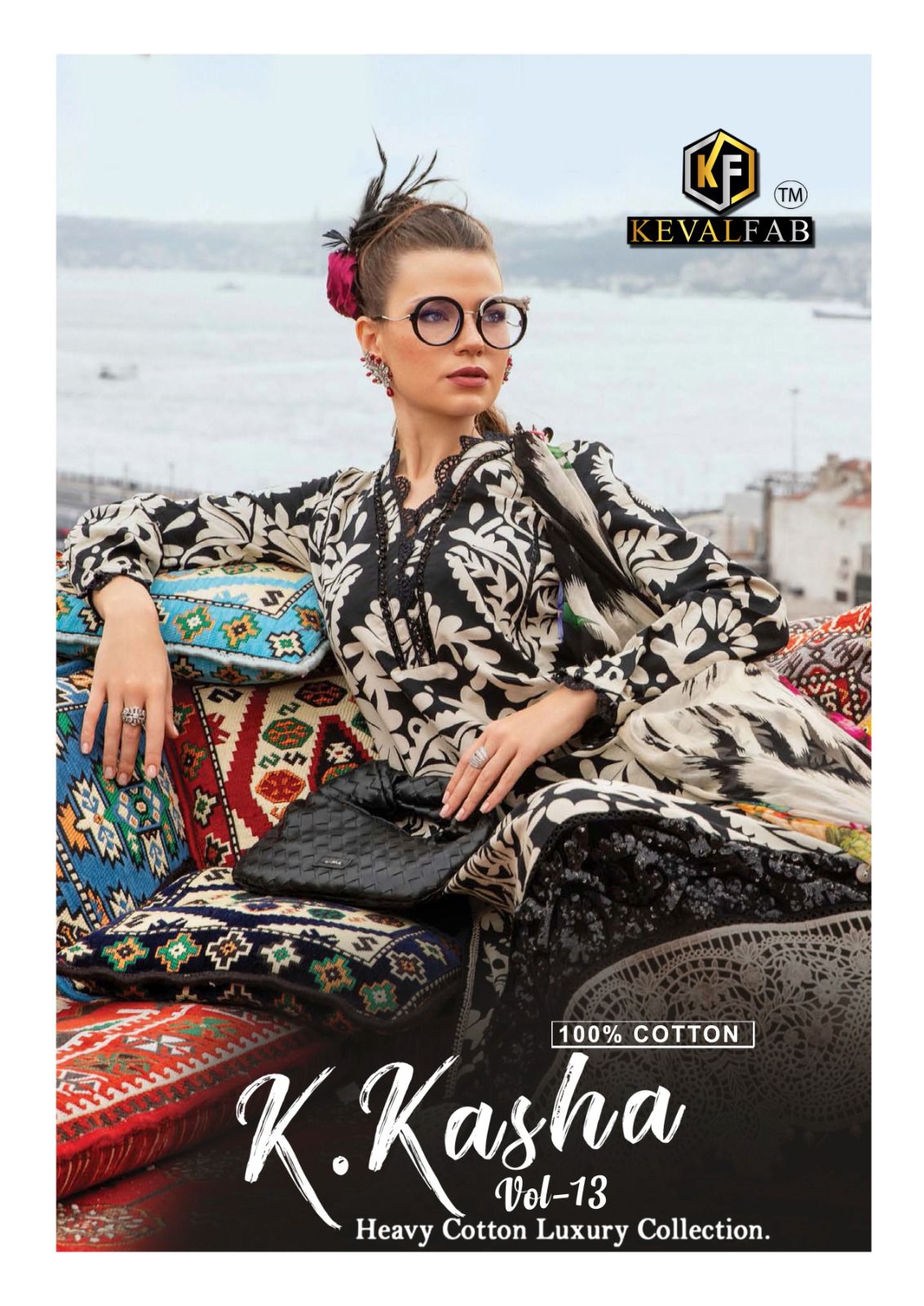 KEVAL FAB K KASHA VOL 13 COTTON KARACHI SUITS