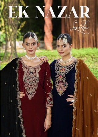 LEVISHA EK NAZAR VELVET SUITS SUPPLIER IN SURAT