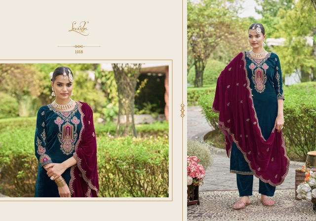 LEVISHA EK NAZAR VELVET SUITS SUPPLIER IN SURAT