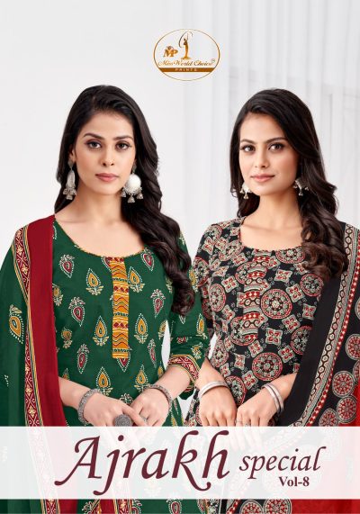 MISS WORLD AJRAKH VOL 8 COTTON PATIYALA SUITS