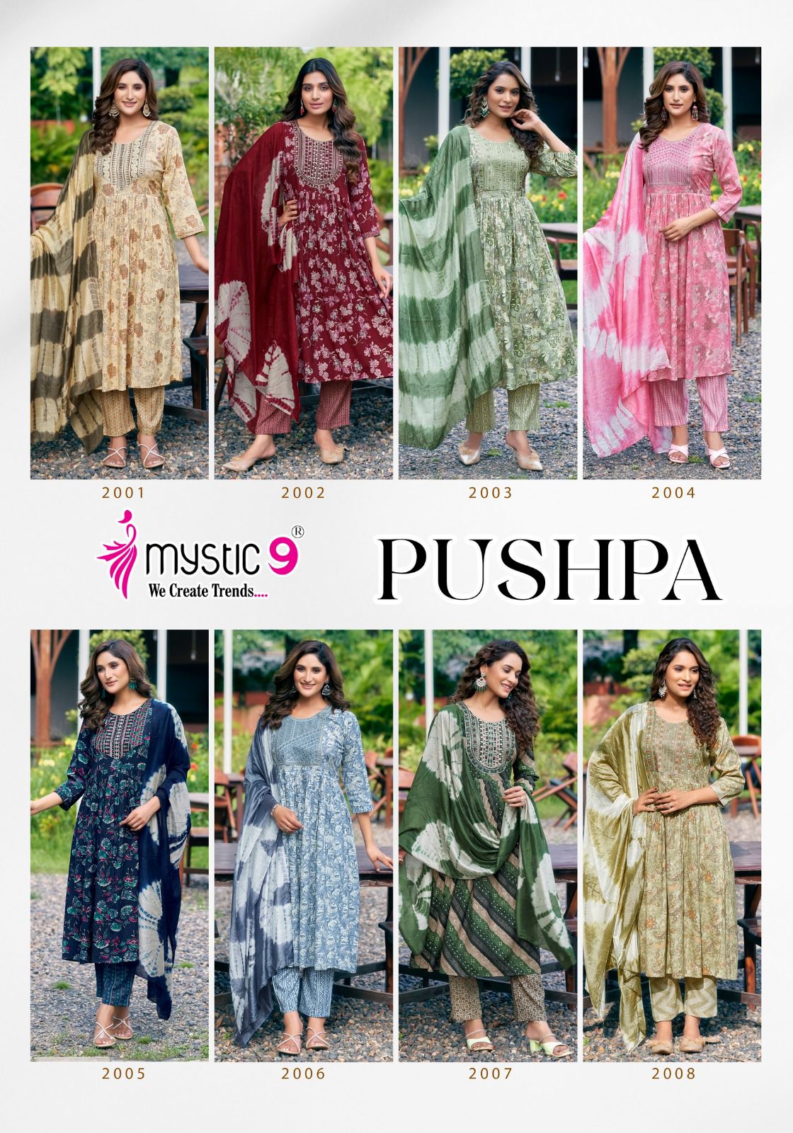 MYSTIC 9 PUSHPA VOL 2 READYMADE RAYON KURTI WHOLESALE