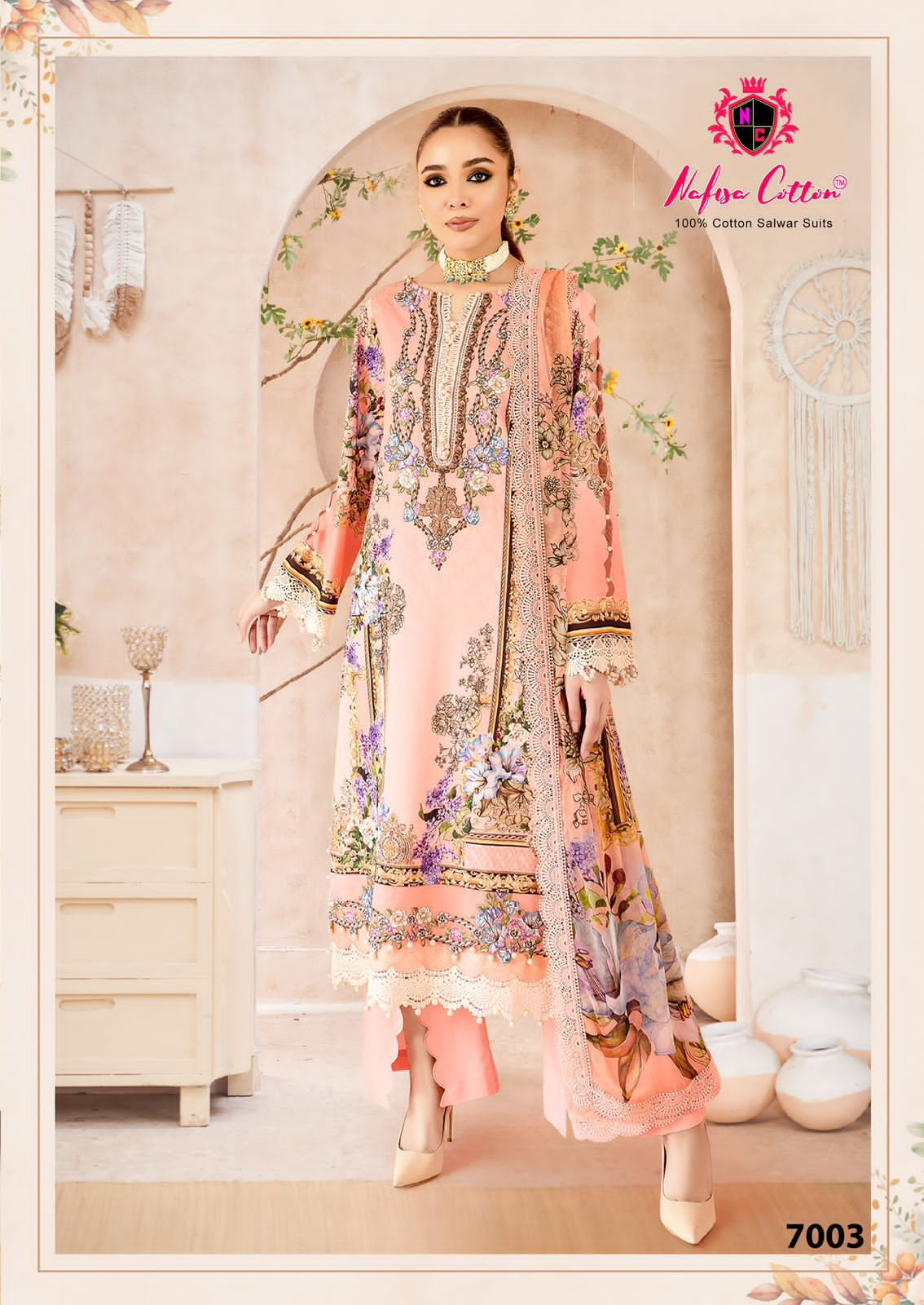 NAFISA COTTON MAHERA VOL 7 LAWN KARACHI SUITS