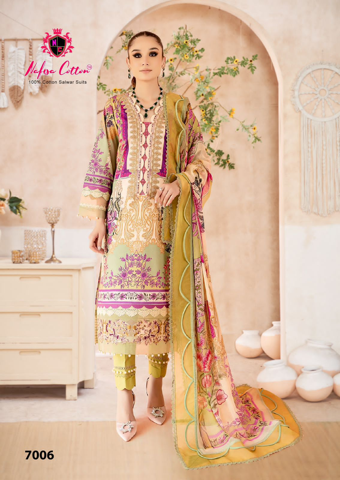 NAFISA COTTON MAHERA VOL 7 LAWN KARACHI SUITS