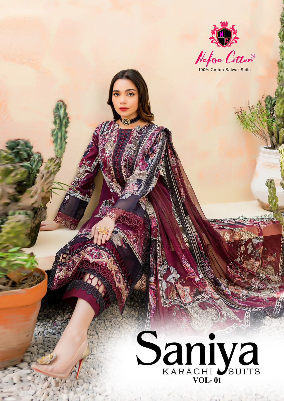 NAFISA COTTON SANIYA VOL 1 LAWN KARACHI SUITS