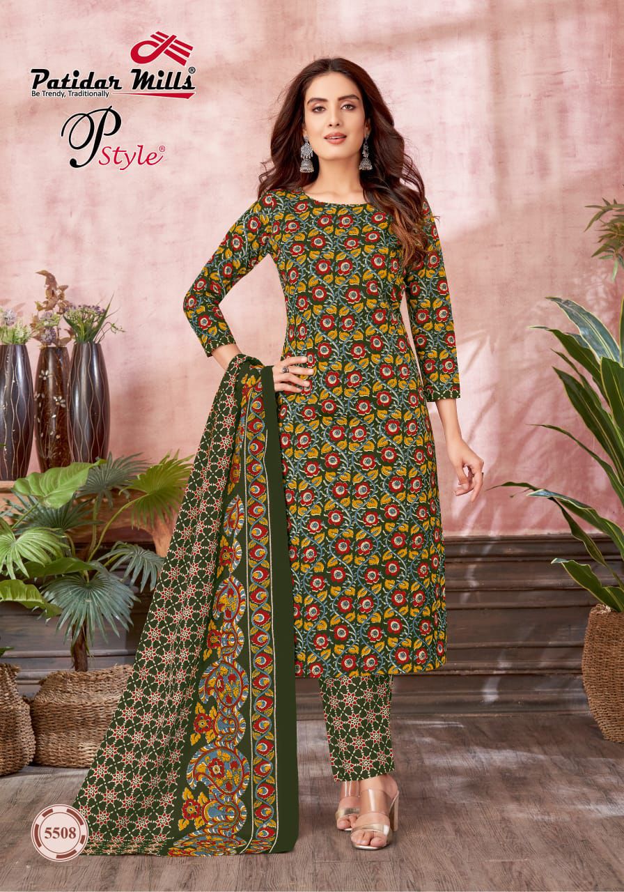 PATIDAR MILLS P STYLE VOL 55 COTTON DRESS MATERIALS