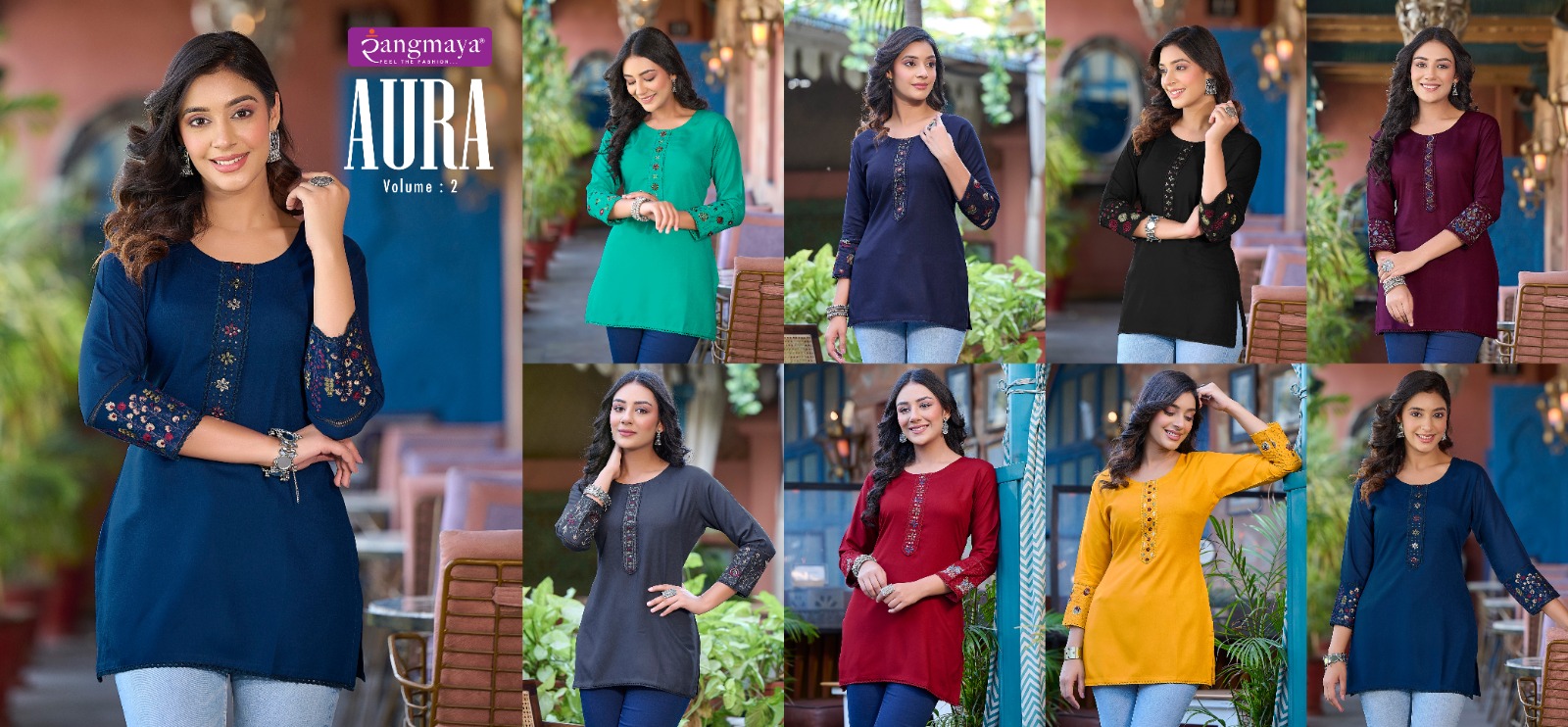 RANGMAYA AURA VOL 2 READYMADE TUNIC MANUFACTURER