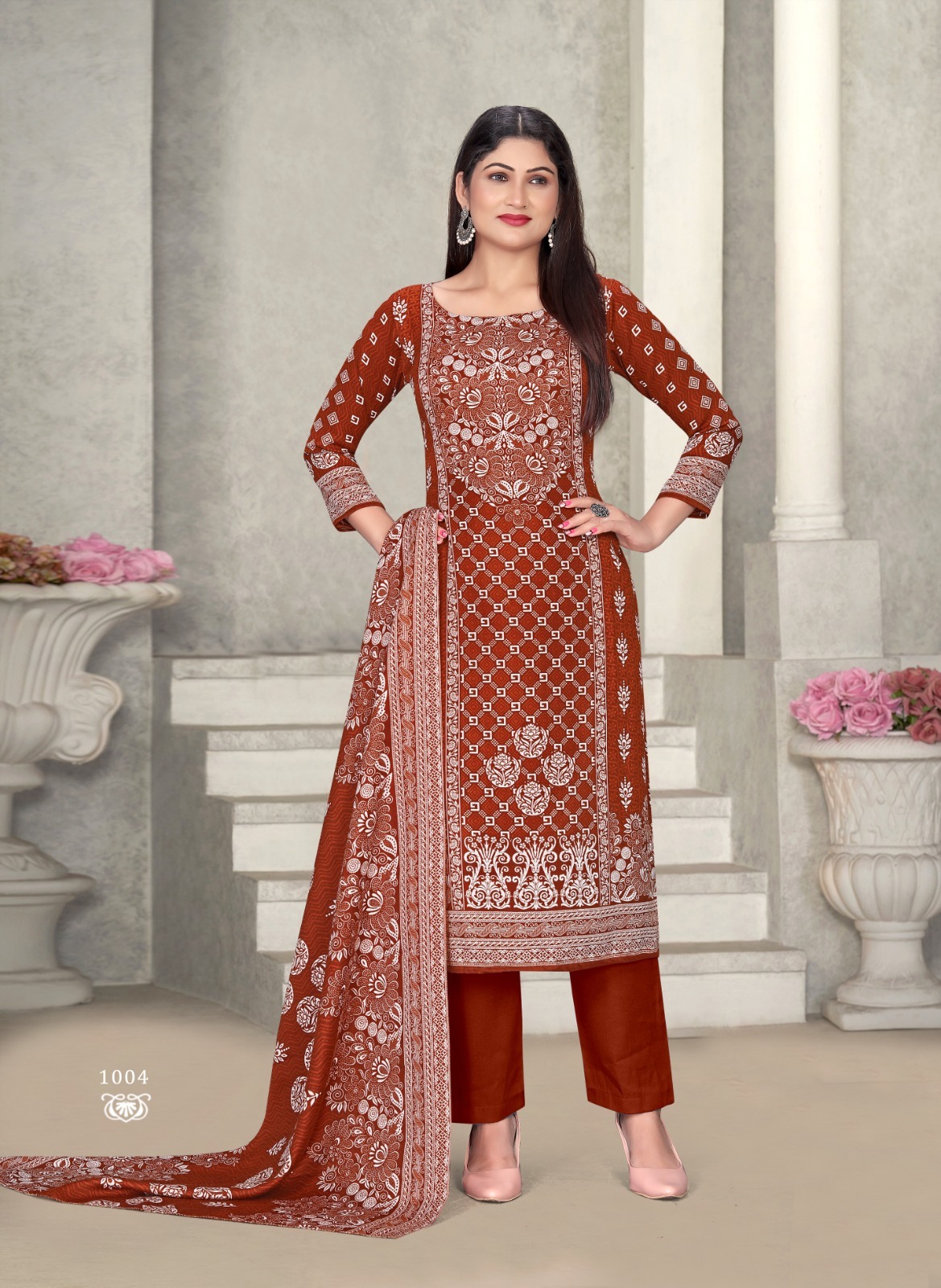 SAT PASHMINA SHWAL SUIT VOL 16 DRESS MATERIALS