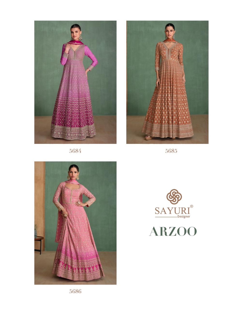 SAYURI DESIGNER ARZOO HEAVY DESIGNER DRESSES