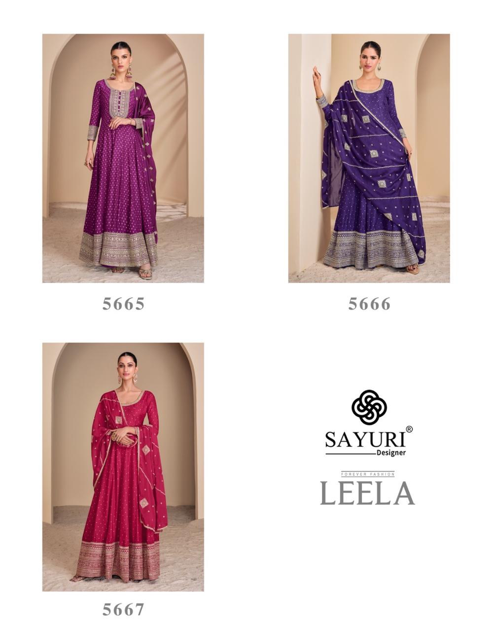 SAYURI DESIGNER LEELA DESIGNER EMBROIDERED SUITS