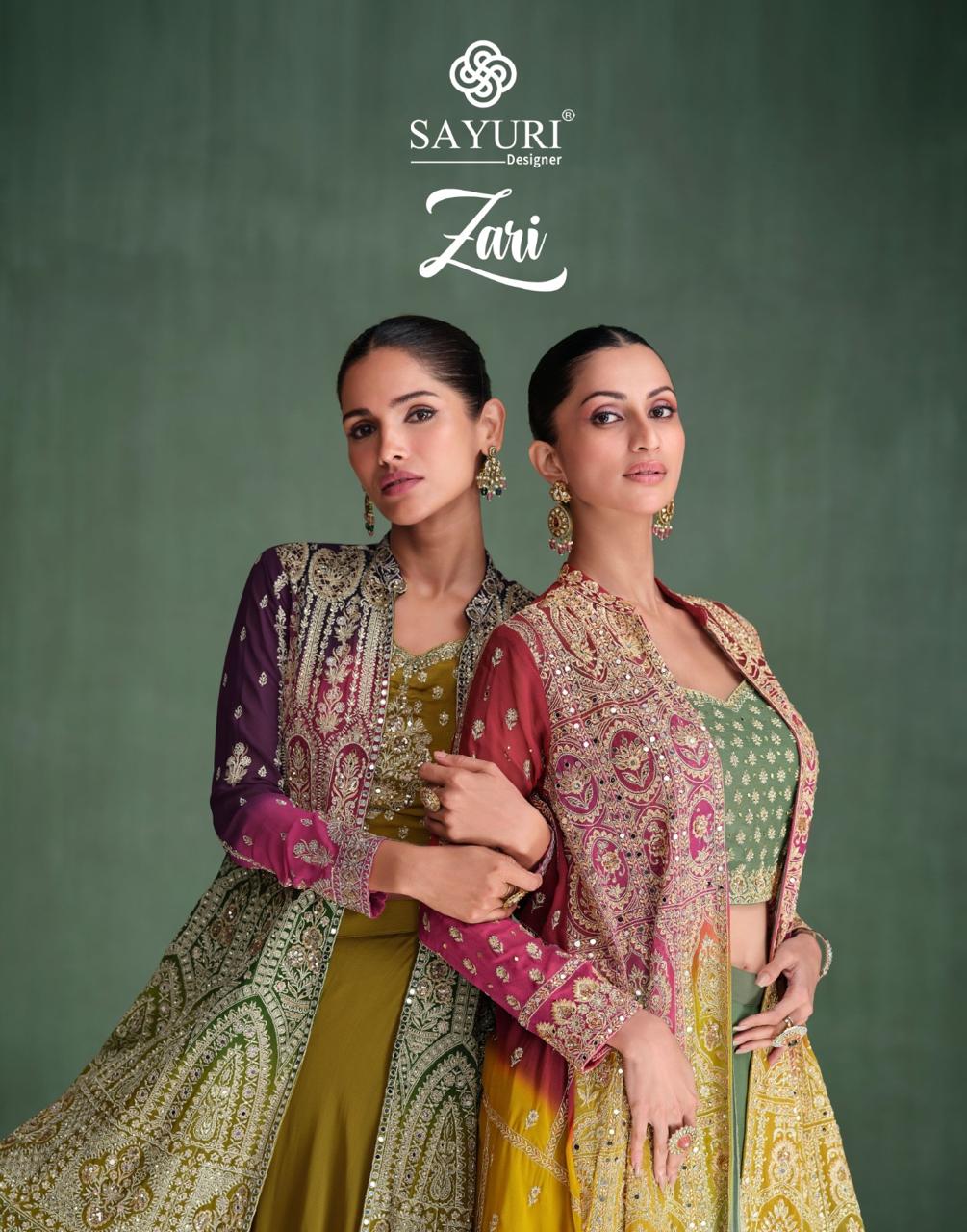 SAYURI DESIGNER ZARI GEORGETTE SUITS WHOLESALE