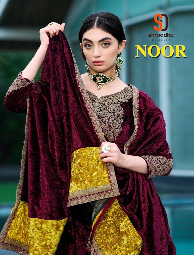 SHRADDHA DESIGNER NOOR PURE VELVET WINTER SUITS