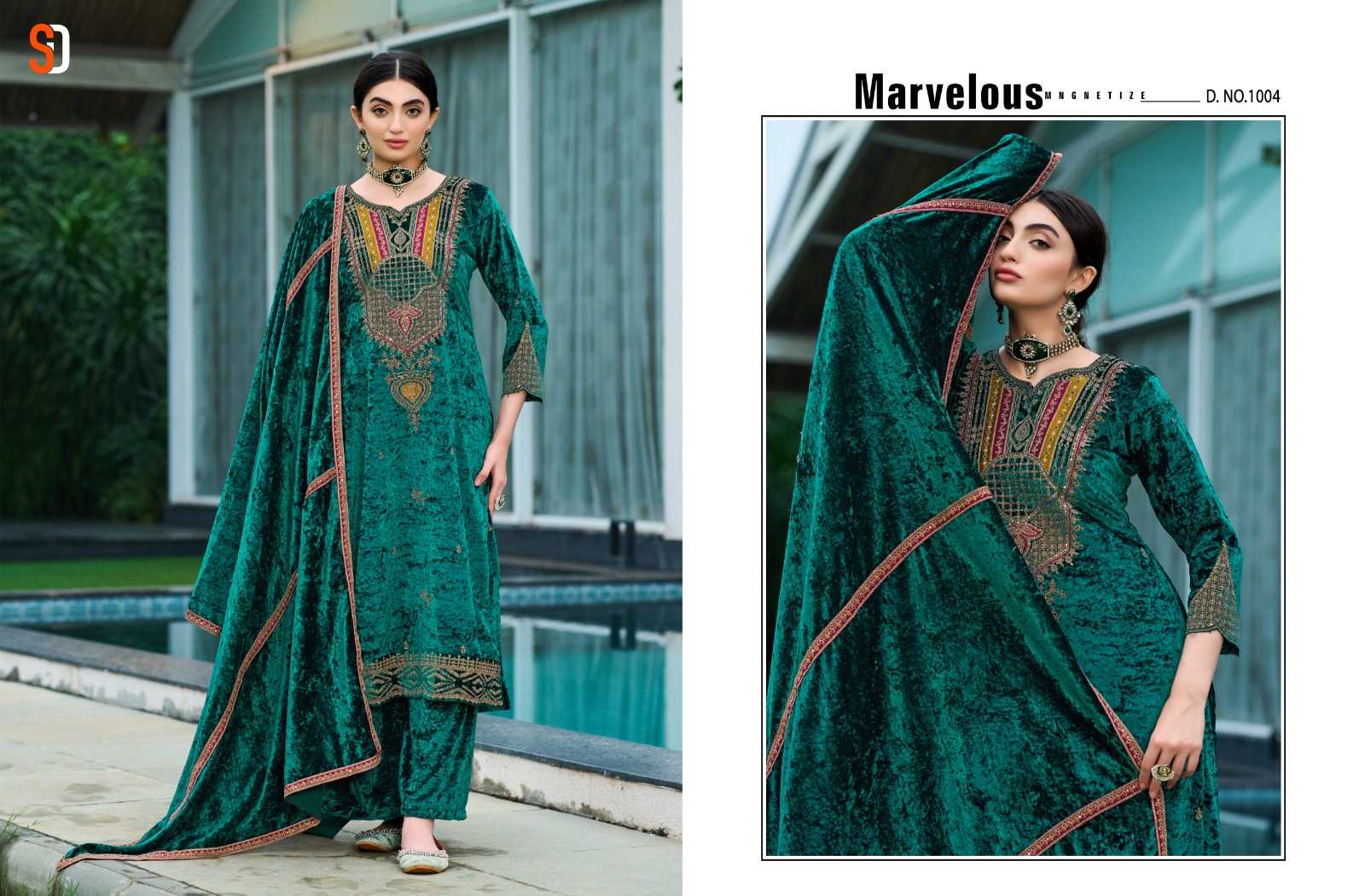 SHRADDHA DESIGNER NOOR PURE VELVET WINTER SUITS