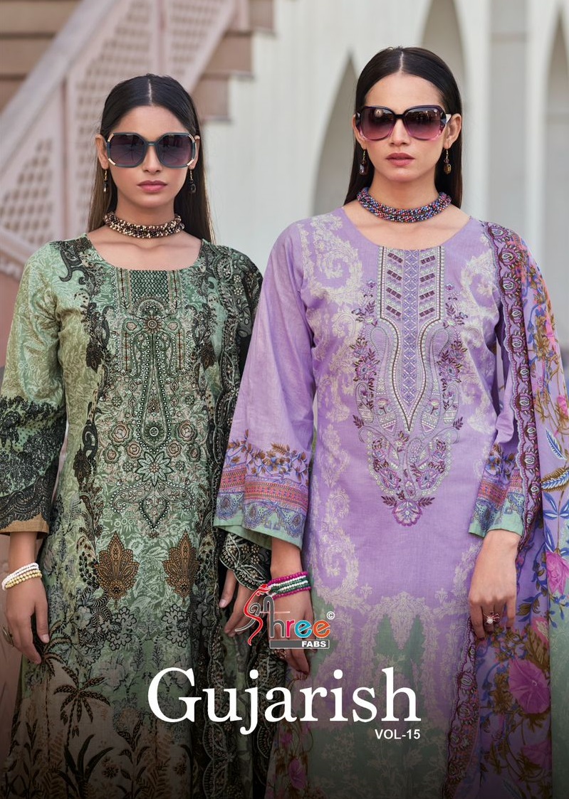 SHREE FABS GUJARISH VOL 15 PURE COTTON SUITS WHOLESALE