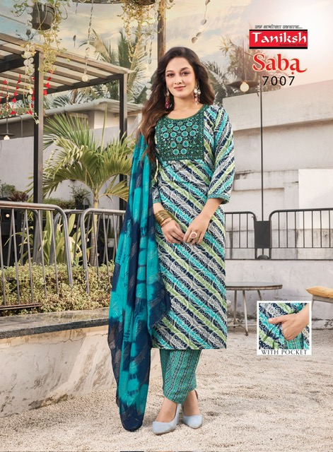 TANIKSH SABA VOL 7 READYMADE KURTI WITH POCKET