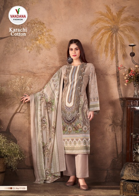 VANDANA FASHION KARACHI COTTON VOL 11 SUITS WHOLESALER