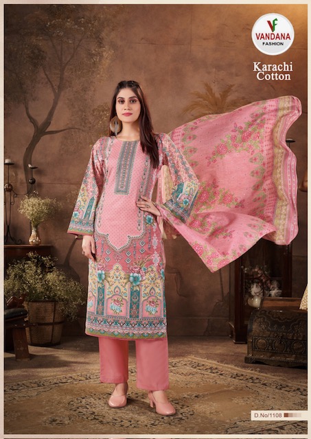 VANDANA FASHION KARACHI COTTON VOL 11 SUITS WHOLESALER