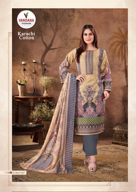 VANDANA FASHION KARACHI COTTON VOL 11 SUITS WHOLESALER