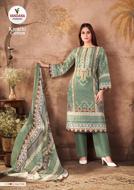 VANDANA FASHION KARACHI COTTON VOL 11 SUITS WHOLESALER